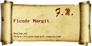 Ficsór Margit névjegykártya