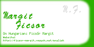 margit ficsor business card