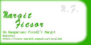 margit ficsor business card